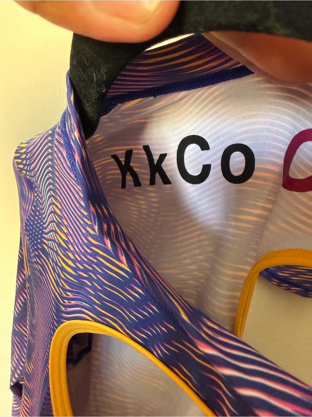 KKCo Outside Purple Abstract Cutout Activewear Set Size M Recycled Nylon - Picture 7 of 14